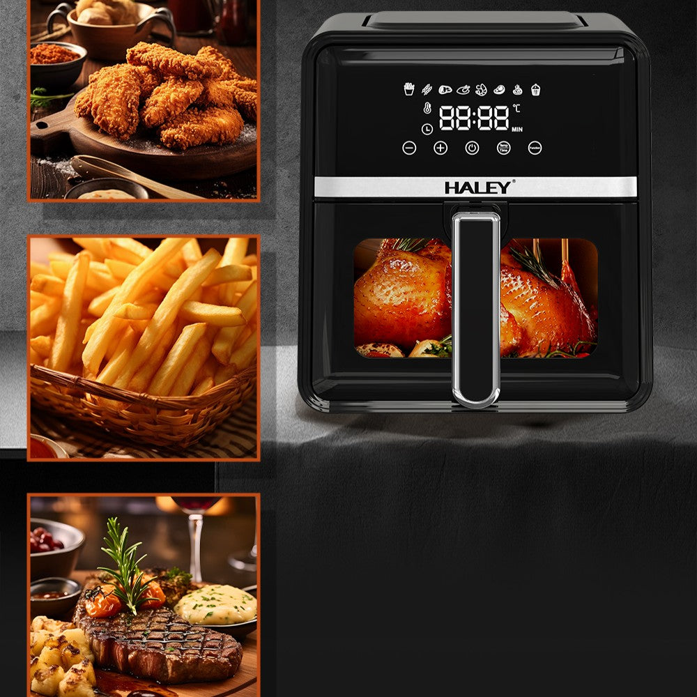 Air Fryer HALEY 7L, 2000W, Geam Transparent, Display Digital Touch