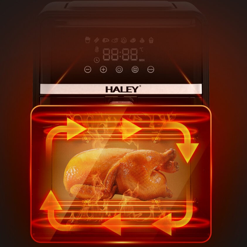 Air Fryer HALEY 7L, 2000W, Geam Transparent, Display Digital Touch