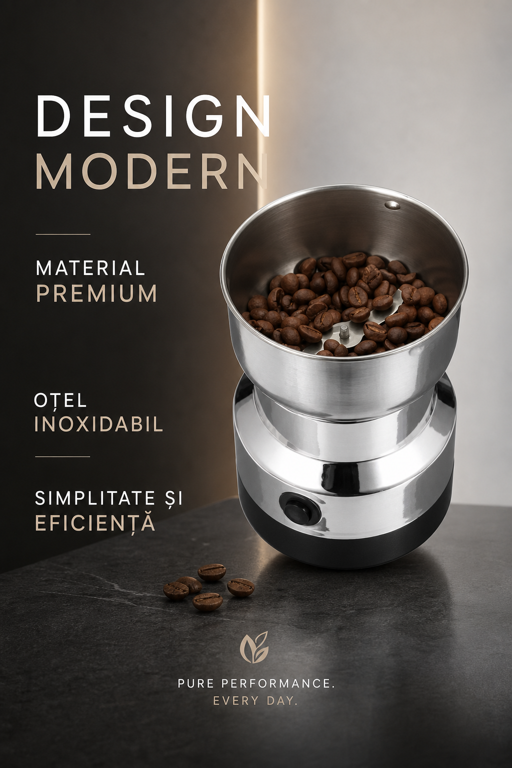 Râșniță electrică pentru cafea și condimente – control fin și design compact
