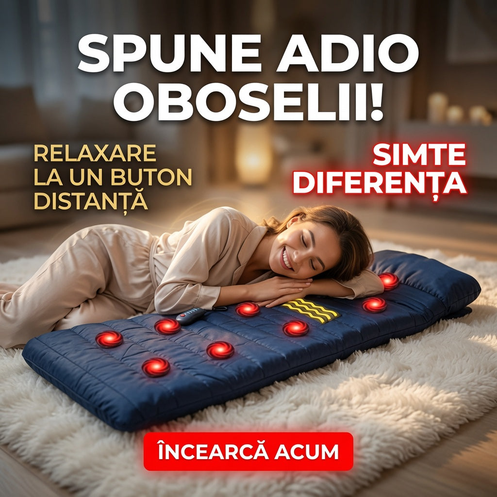 Saltea reversibila de masaj, pliabila si usoara, ideala pentru acasa sau calatorii