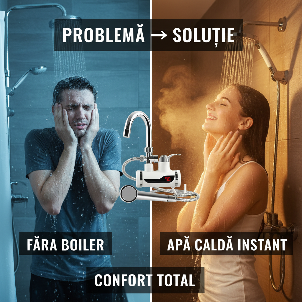 Robinet Electric pentru incalzit apa cu Dus si afisaj de temperatura