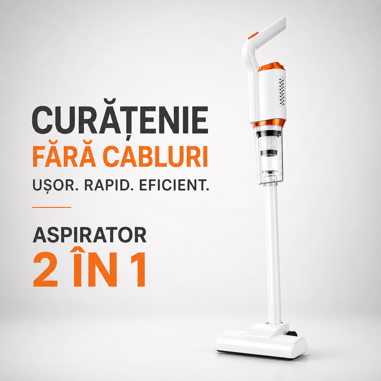 Aspirator vertical portabil, fara fir 120 W