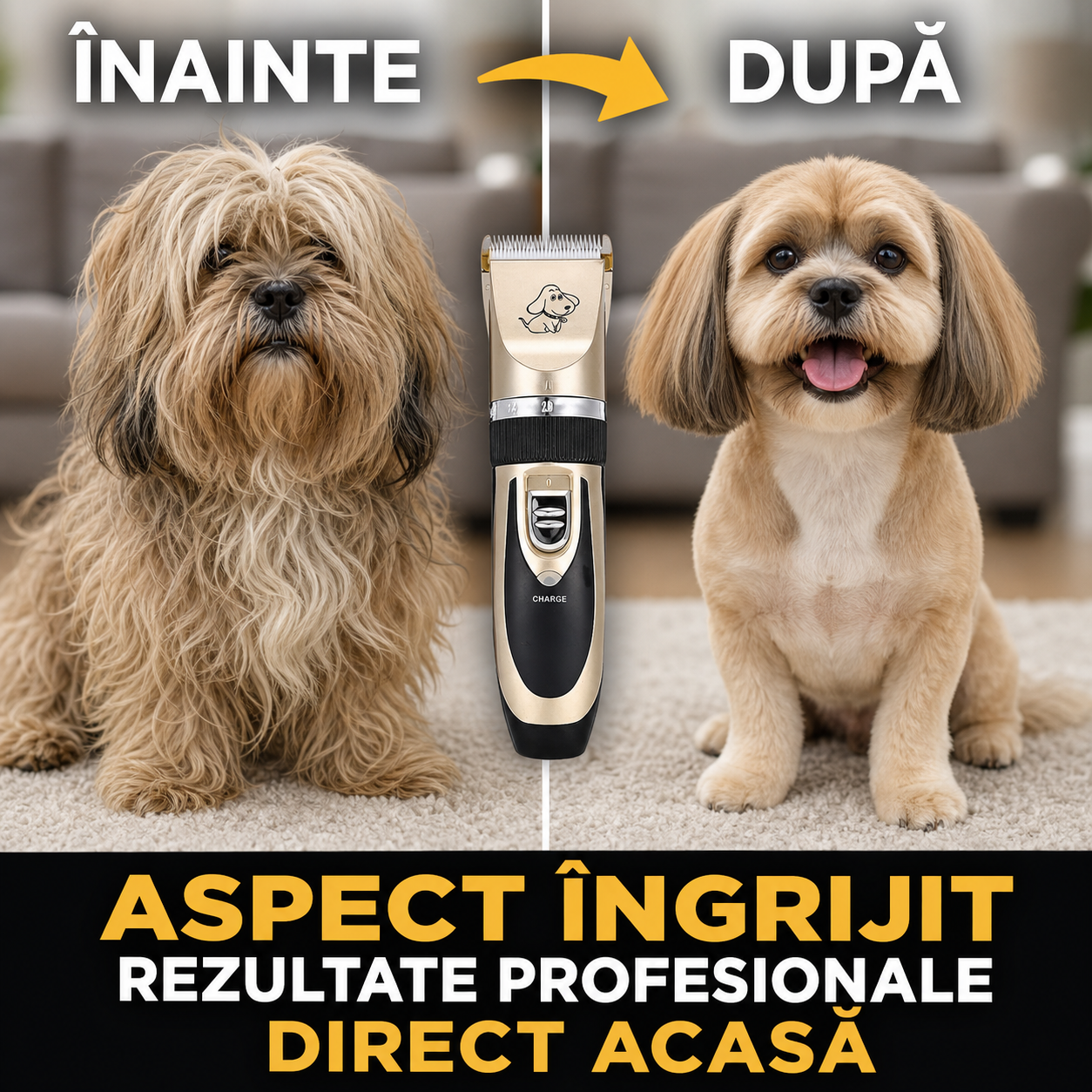 Masina de Tuns Animale, Caini Si Pisici, Reincarcabila