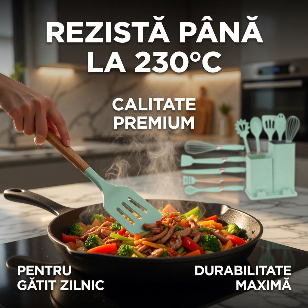 Set bucătărie 19 piese — ustensile esențiale pentru gătit