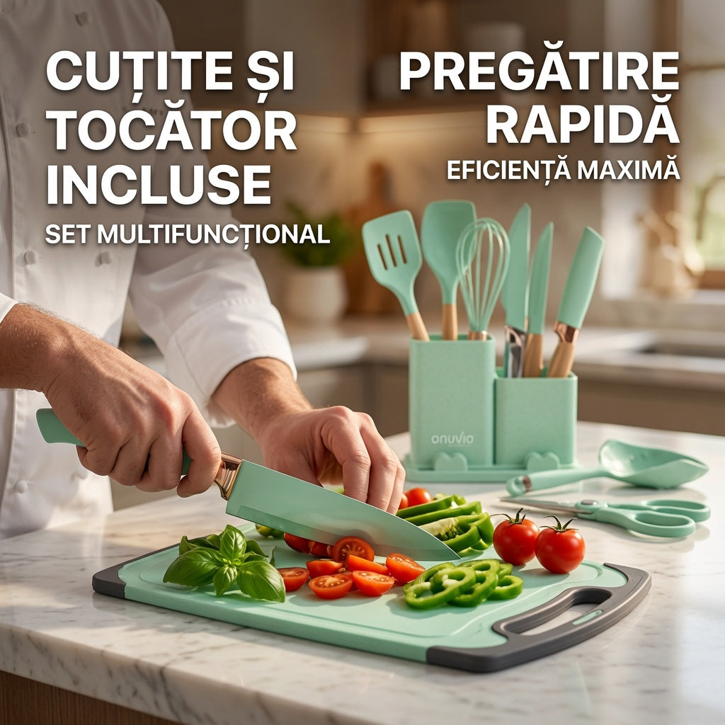 Set bucătărie 19 piese — ustensile esențiale pentru gătit