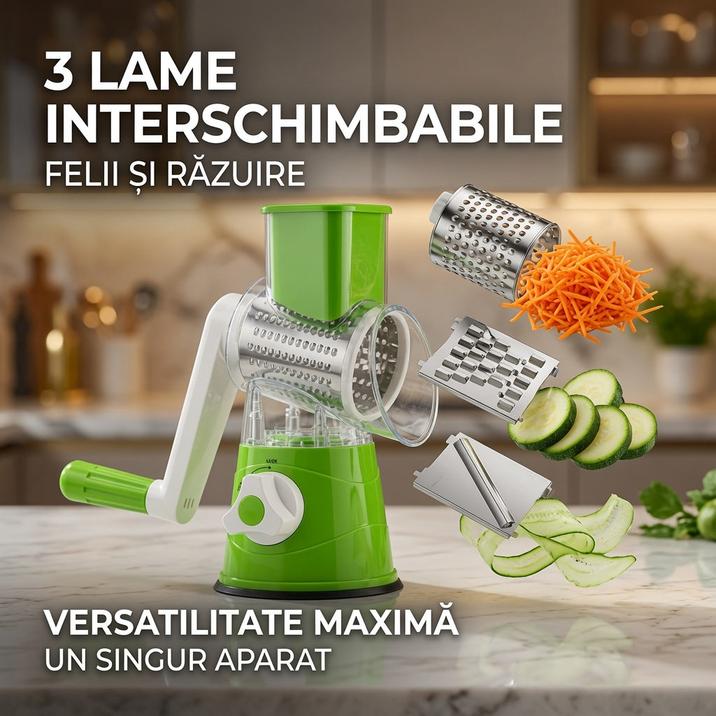Razatoare manuala pentru legume Tabletop Drum Grater