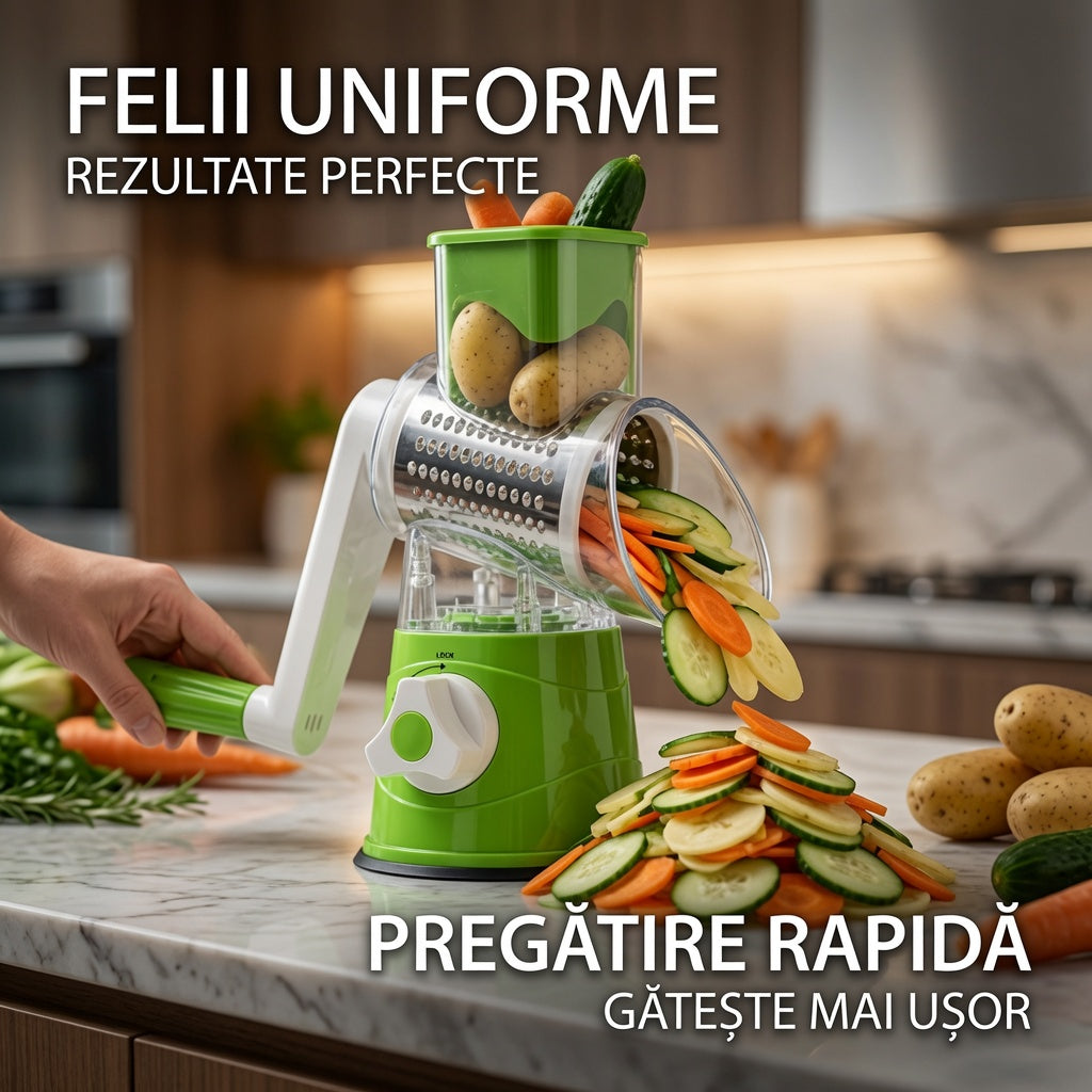Razatoare manuala pentru legume Tabletop Drum Grater