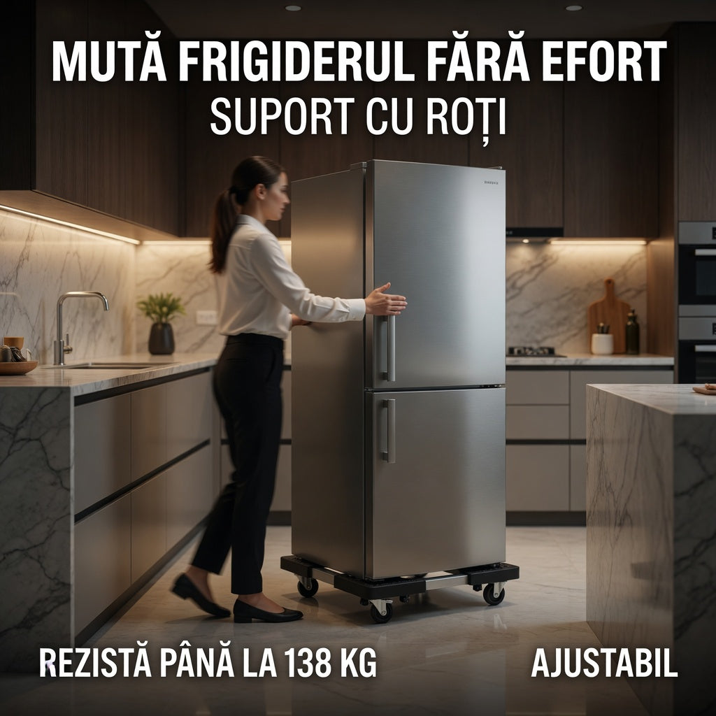 Suport mobil cu roti pentru mutat frigider si masina de spalat