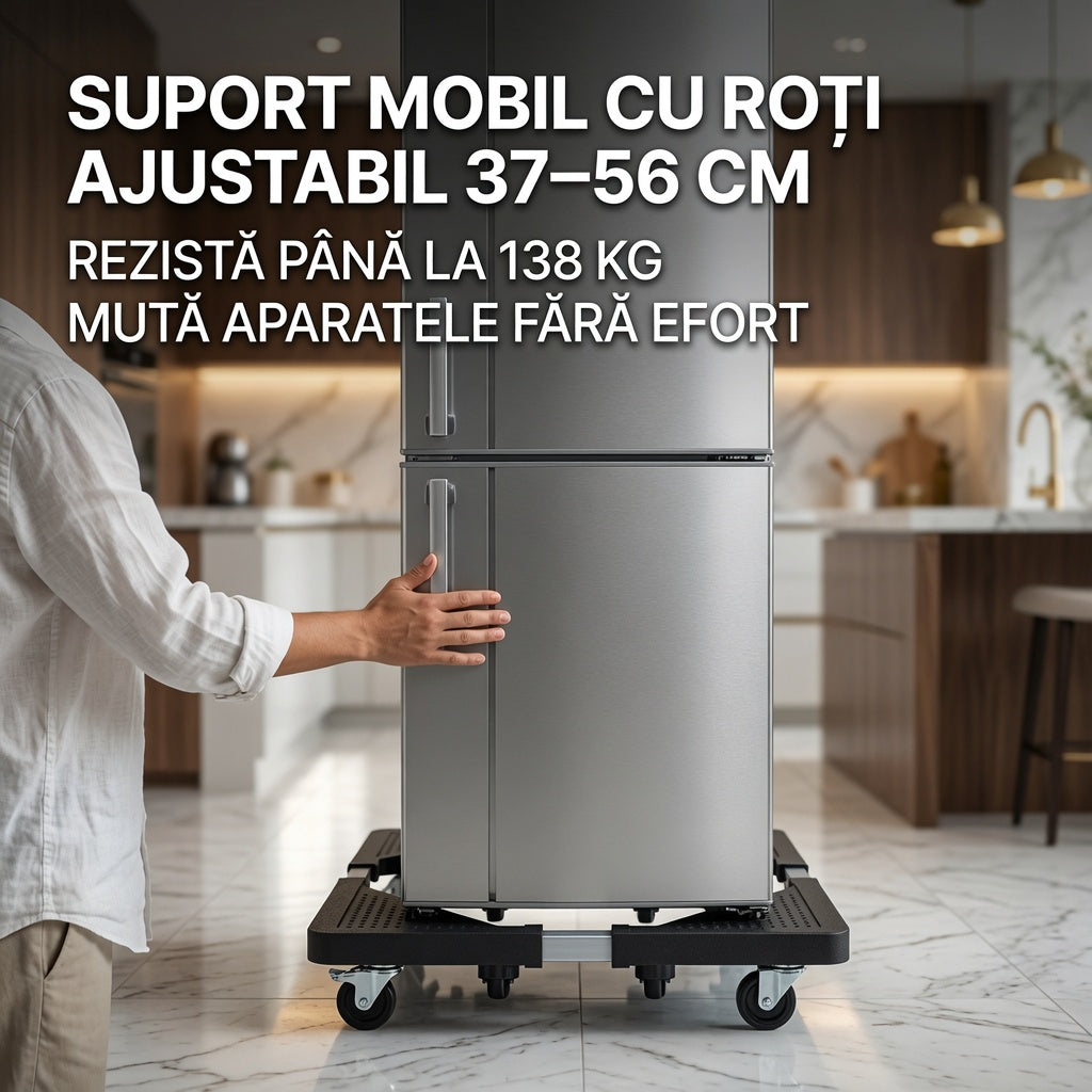 Suport mobil cu roti pentru mutat frigider si masina de spalat