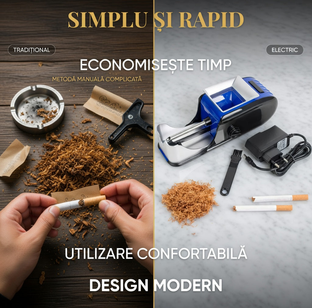 Aparat Electric pentru Facut Tigari cu Alimentare 220V – Rapid si Usor de Utilizat