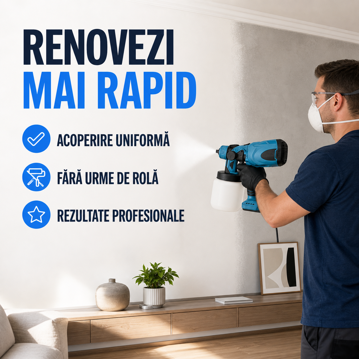 Pistol de Pulverizare Vopsea electric