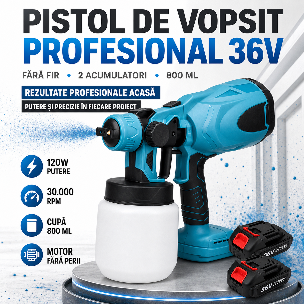 Pistol de Pulverizare Vopsea electric