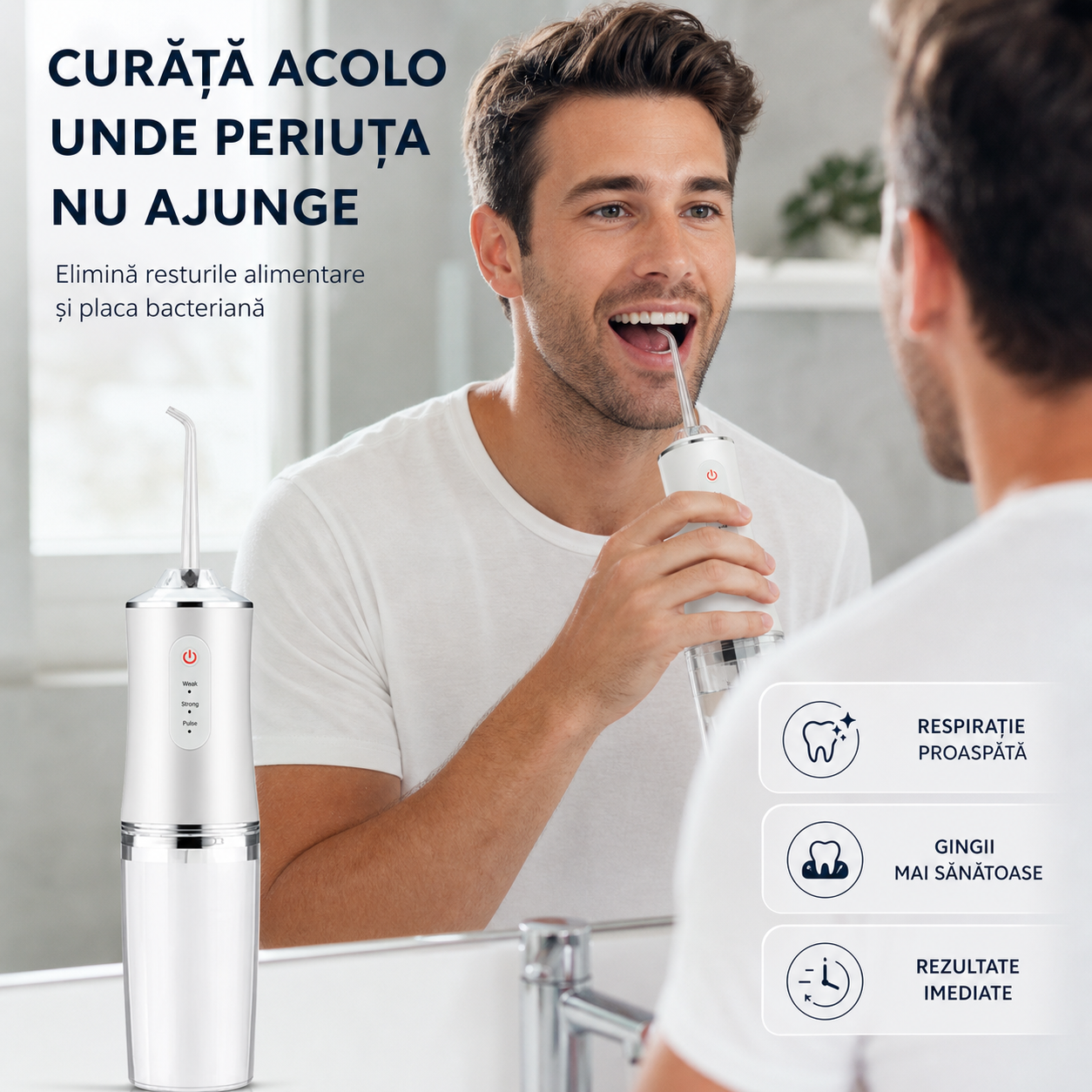 Dispozitiv irigare dentară – irigator bucal cu jet de apă