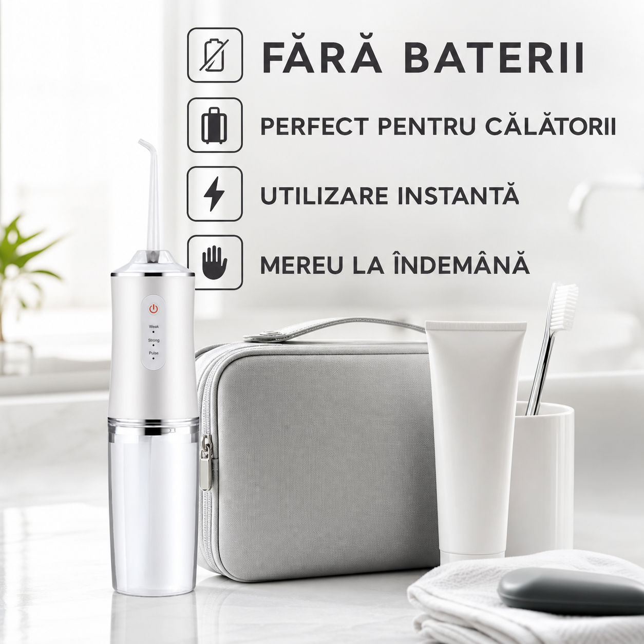 Dispozitiv irigare dentară – irigator bucal cu jet de apă