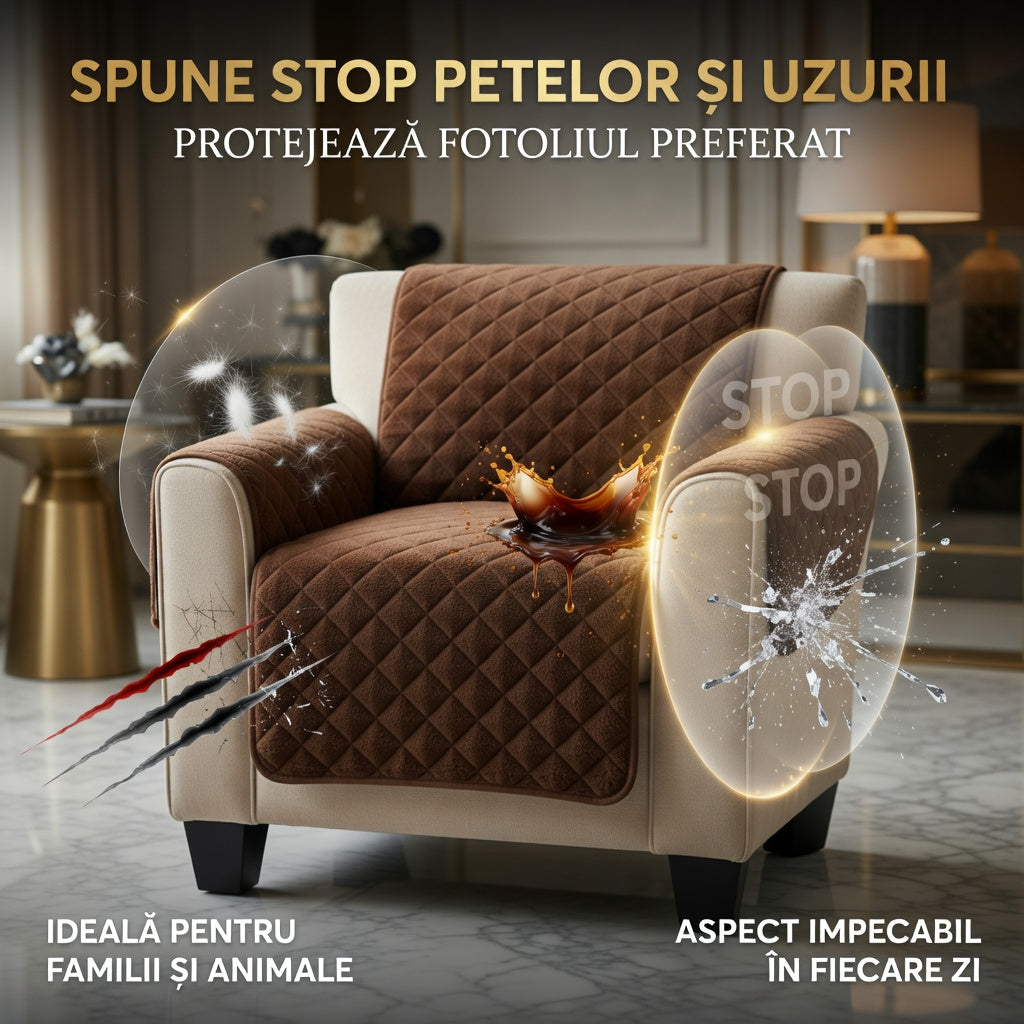 Husă universală pentru fotoliu – elastică, rezistentă la pete și spălabilă
