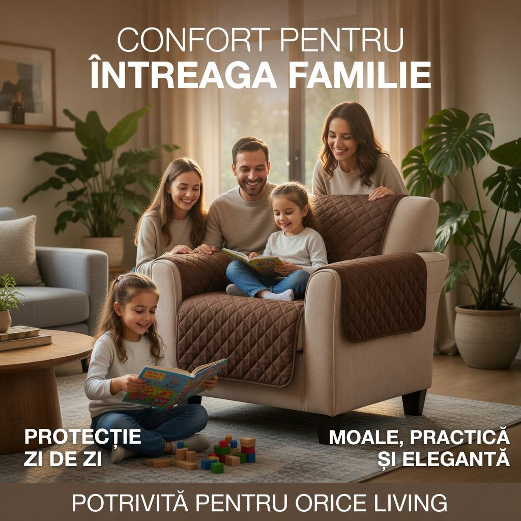 Husă universală pentru fotoliu – elastică, rezistentă la pete și spălabilă