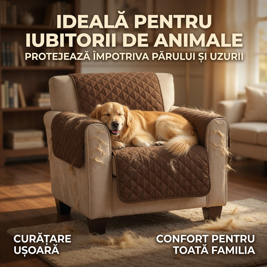 Husă universală pentru fotoliu – elastică, rezistentă la pete și spălabilă