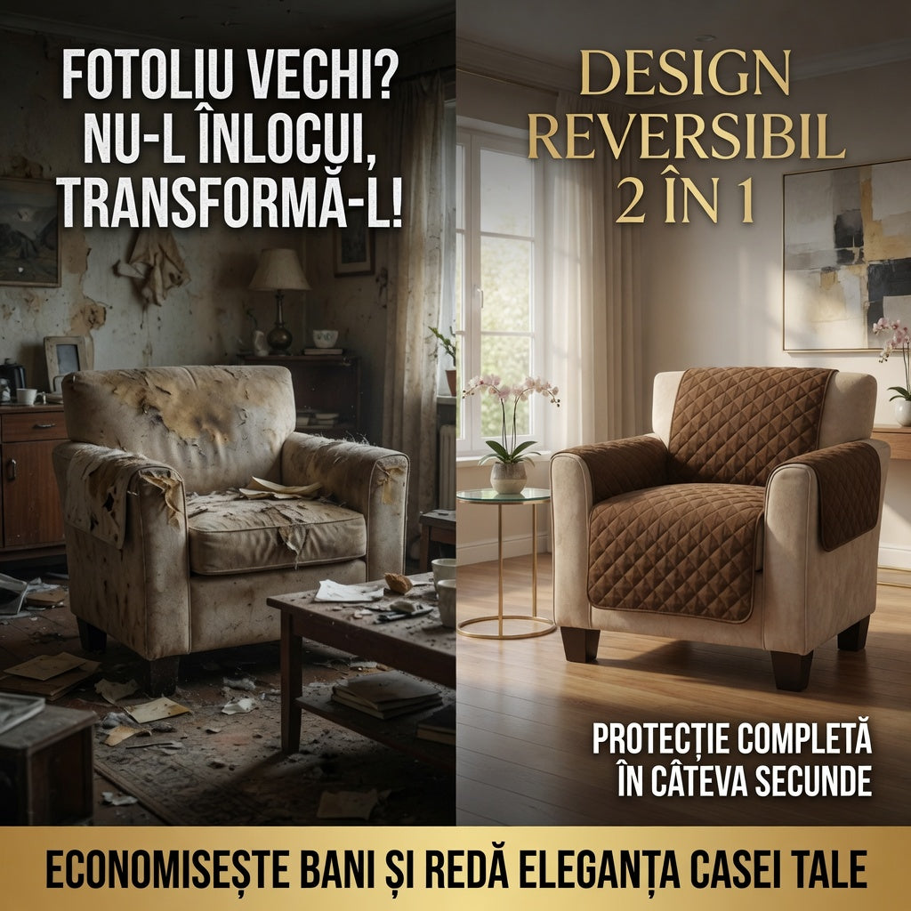 Husă universală pentru fotoliu – elastică, rezistentă la pete și spălabilă