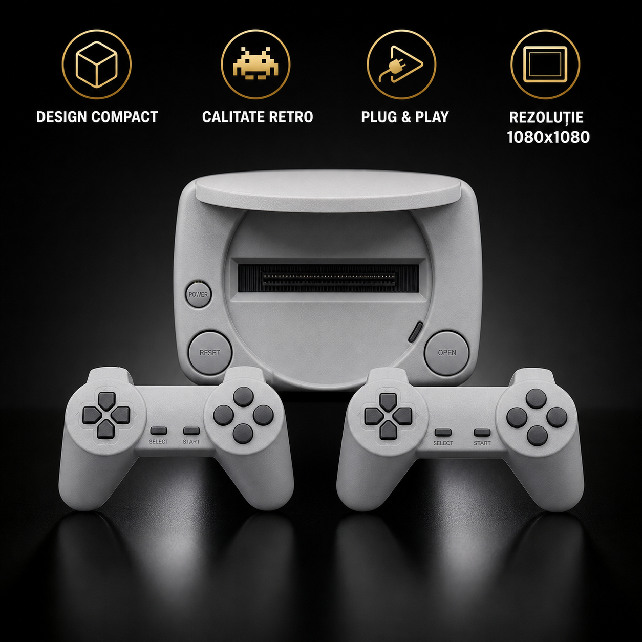 Consolă de jocuri Buxton Retro Game TV – 16 jocuri clasice incluse, conectare simplă la TV