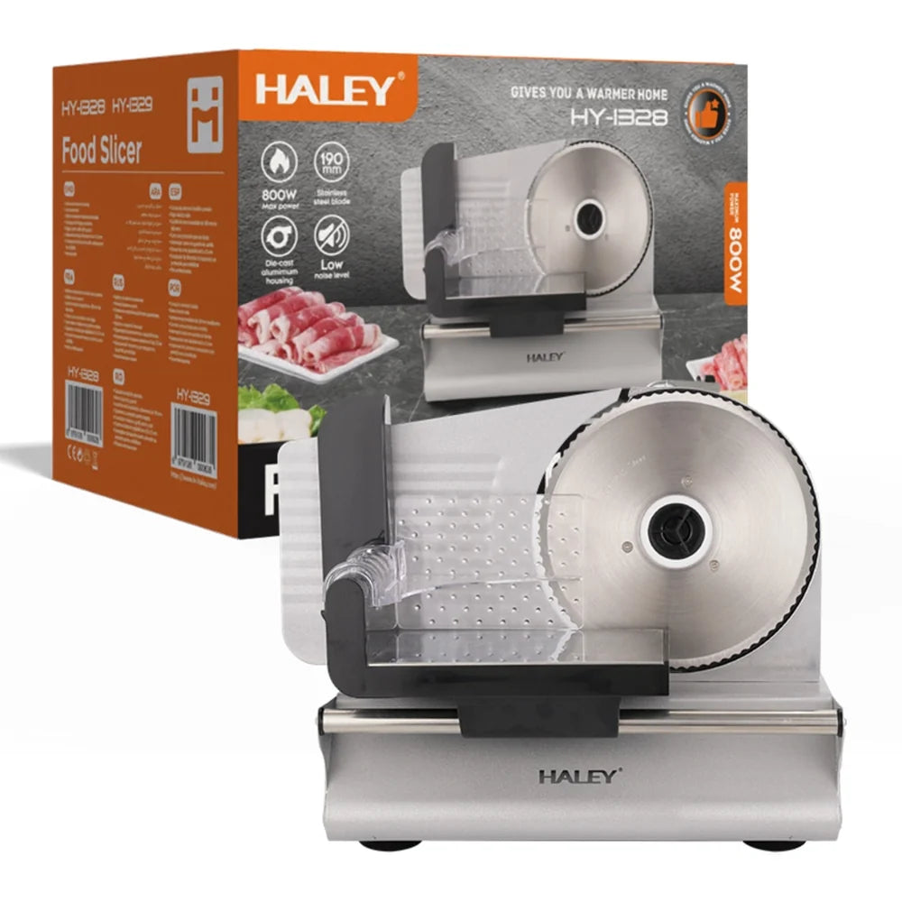 Feliator Electric Profesional HALEY HY-1328, 800W, Lamă Inox 190 mm, Grosime de Tăiere Reglabilă