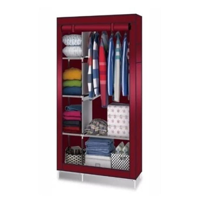 Dulap textil pentru haine cu inchidere prin fermoar