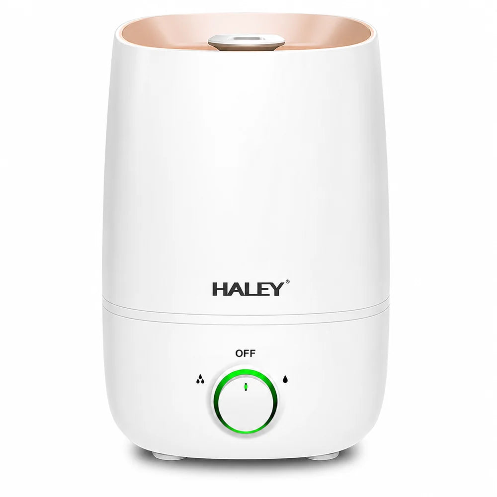 Umidificator de Aer HALEY HY-3100, 5L, 1000W, Umidificare 360°, Reglare Continuă a Ceții, Alb