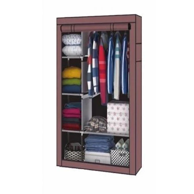 Dulap textil pentru haine cu inchidere prin fermoar