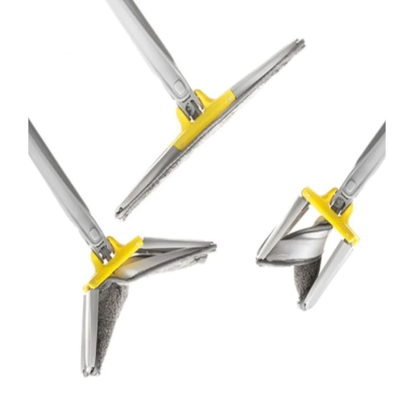 Mop cu burete din fibra si stoarcere tip x, brat extensibil si cap rotativ 360 grade