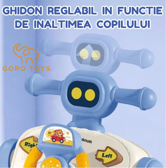Premergător și Antemergător Multifuncțional 5-în-1 – Activități+Joc pentru Primele Etape ALBASTRU