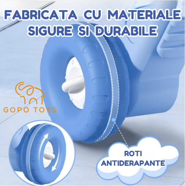 Premergător și Antemergător Multifuncțional 5-în-1 – Activități+Joc pentru Primele Etape ALBASTRU