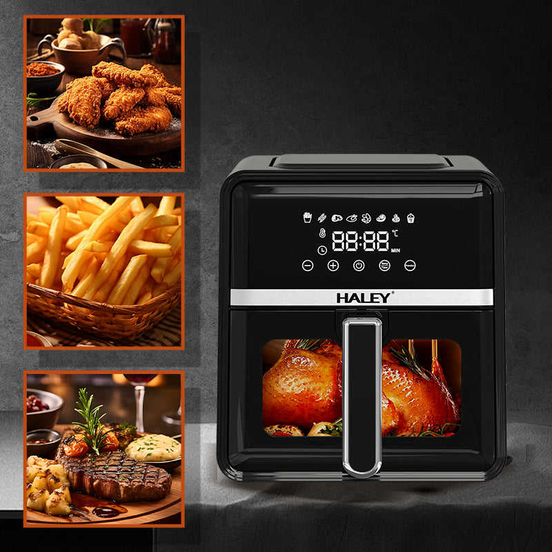 Air Fryer HALEY 7L, 2000W, Geam Transparent, Display Digital Touch