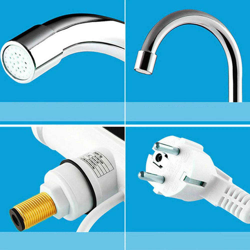Robinet Electric pentru incalzit apa cu Dus si afisaj de temperatura - prindere pe chiuveta