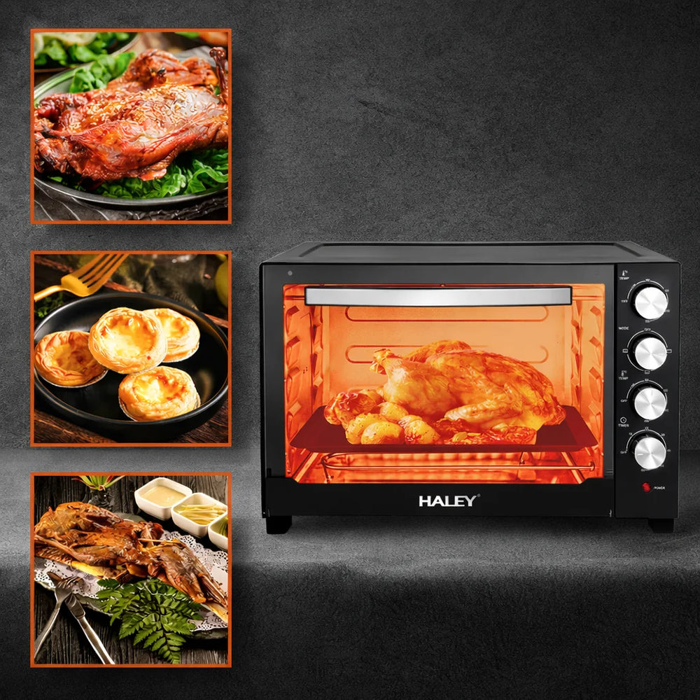 Cuptor Electric HALEY HY-5130, 60L, 2200W, Negru