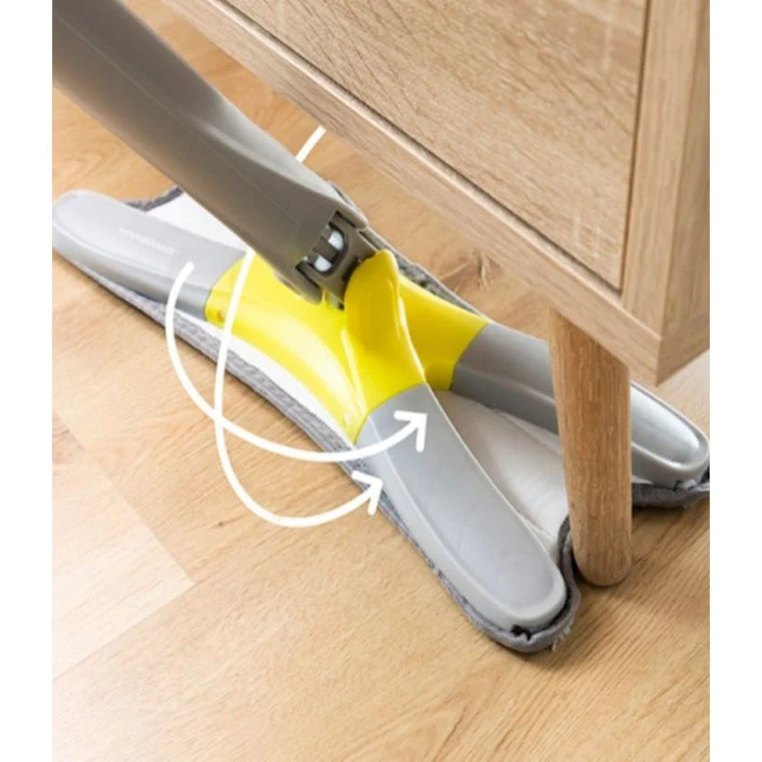 Mop cu burete din fibra si stoarcere tip x, brat extensibil si cap rotativ 360 grade