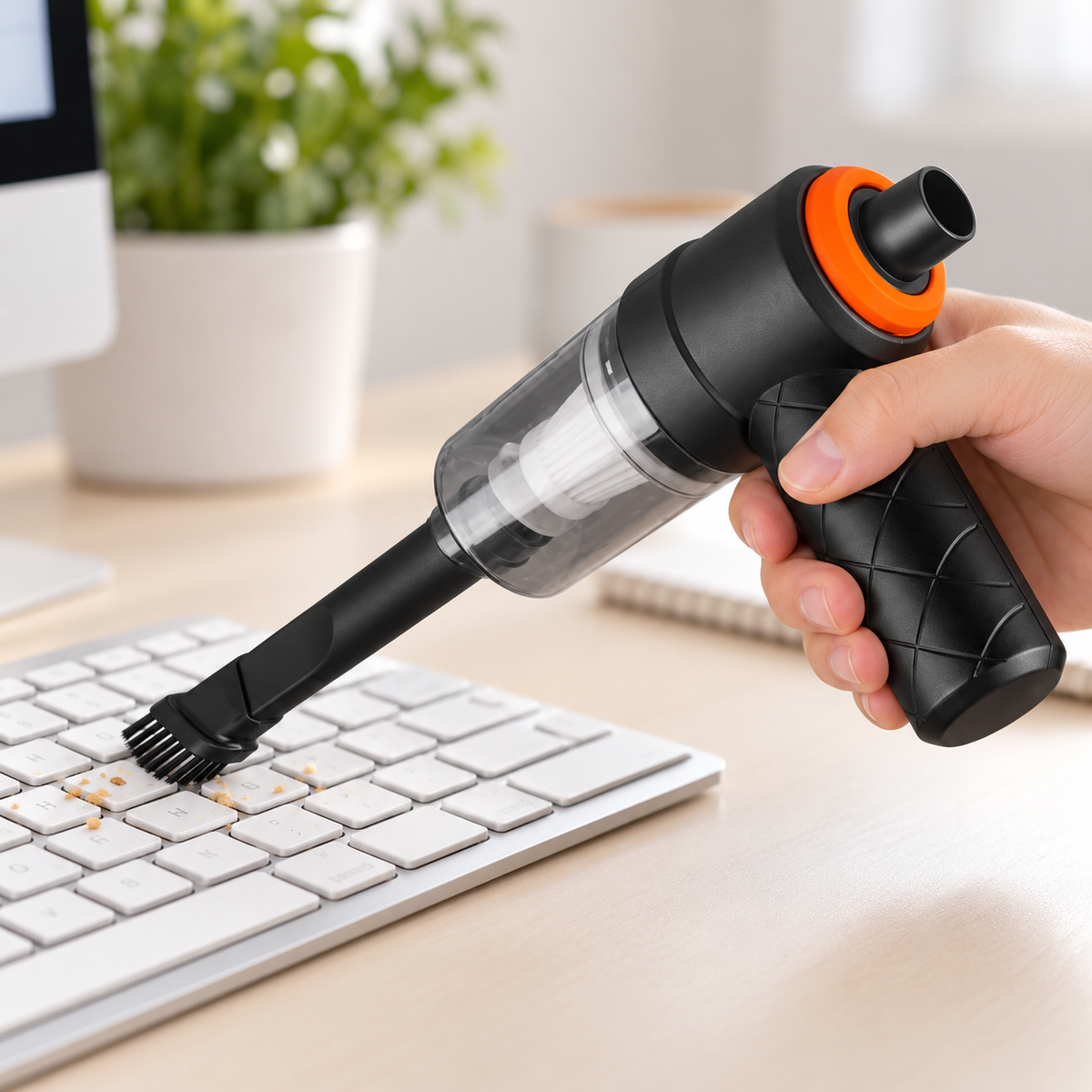 Mini aspirator portabil 2 în 1 pentru mașină și casă, 120 W, aspirare și suflare, fără fir, încărcare USB