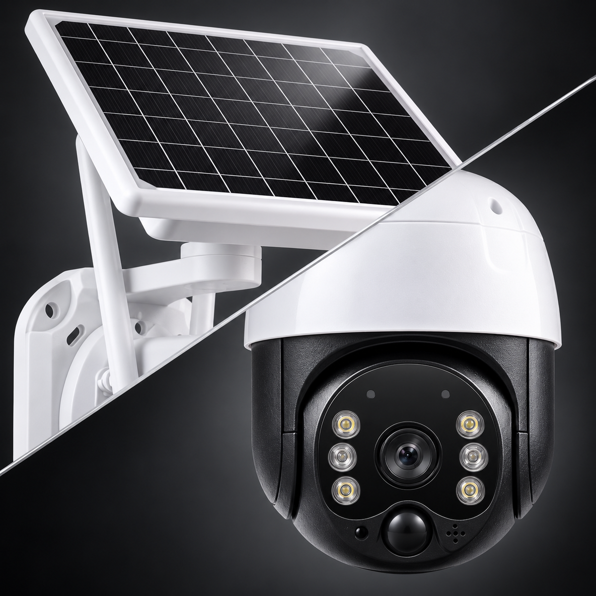Cameră de supraveghere solară 4G cu SIM, 3 MP Full HD, zoom 10×, vedere nocturnă și protecție IP66, Card de memorie 32G inclus