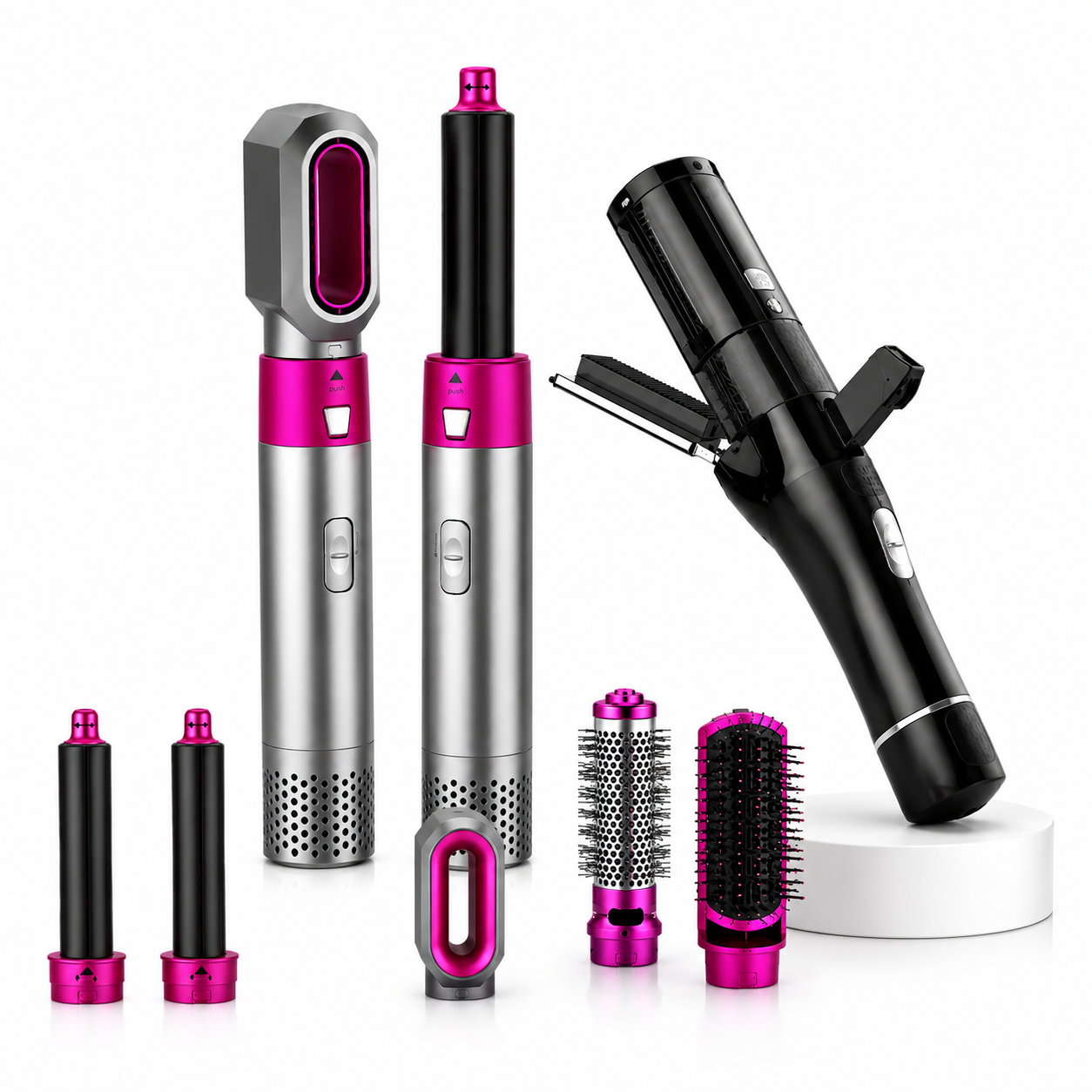 Pachet Beauty Acasa – Set pentru tuns varfuri + set uscare si coafare Păr Sănătos și Coafuri Perfecte Acasa