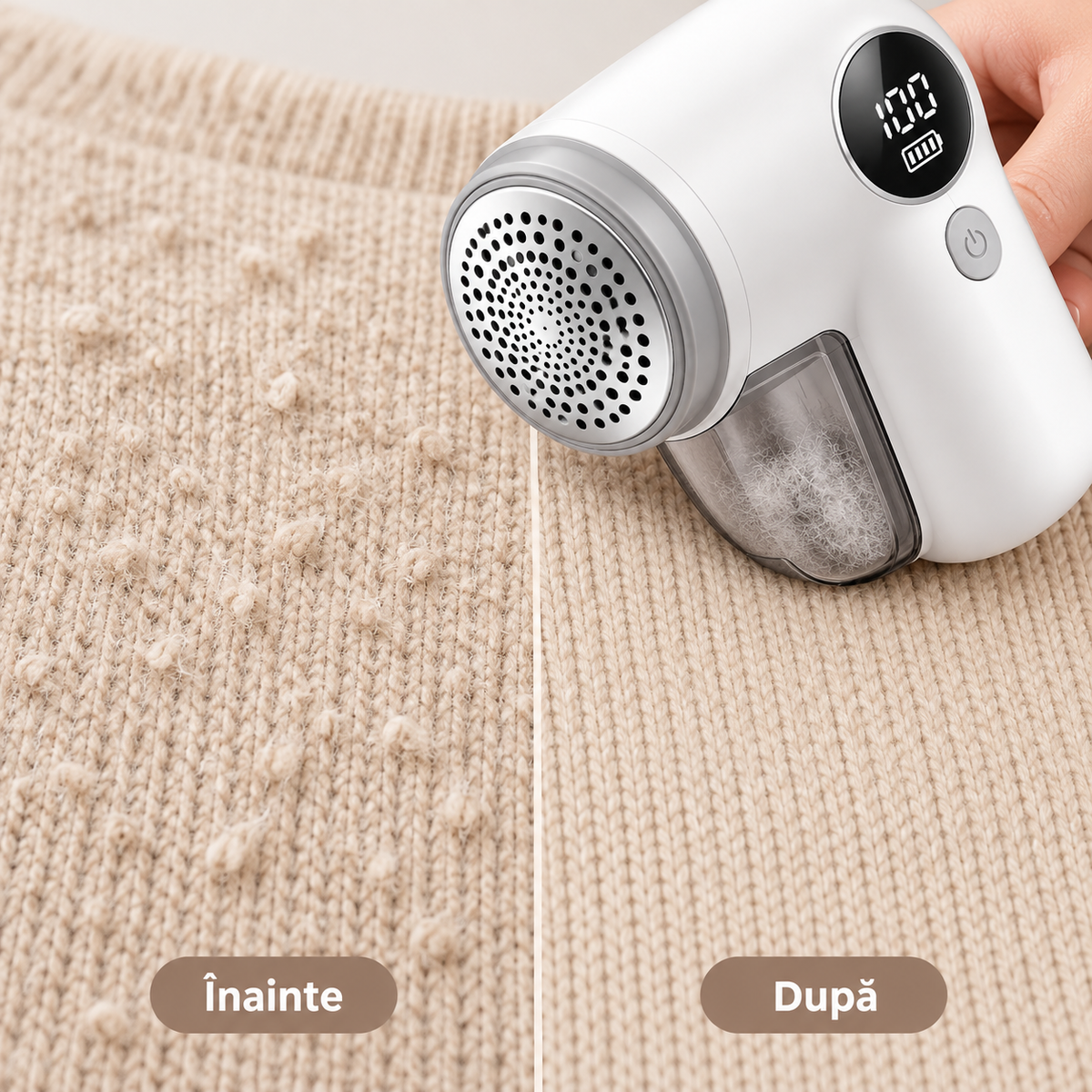 Aparat Electric pentru Îndepărtat Scame HALEY HY-125, Reîncărcabil, 8500 RPM, 6 Lame Inox, Afișaj Digital