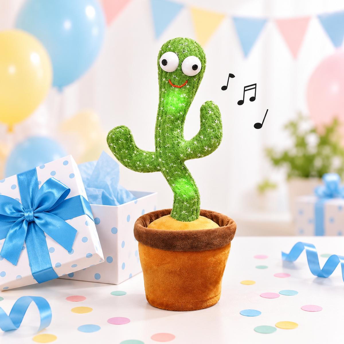 Jucărie Cactus Dansator și Vorbitor, cu Muzică și Funcție de Repetare, pentru Copii 3+ Ani