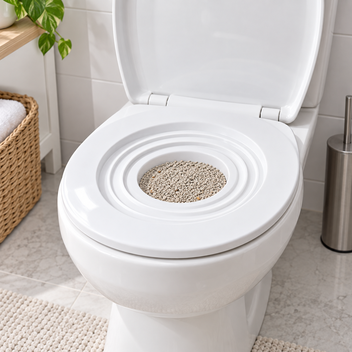 Kit de Antrenament pentru Pisici, Utilizarea Toaletei, Sistem Progresiv în 5 Etape, Fără Litieră