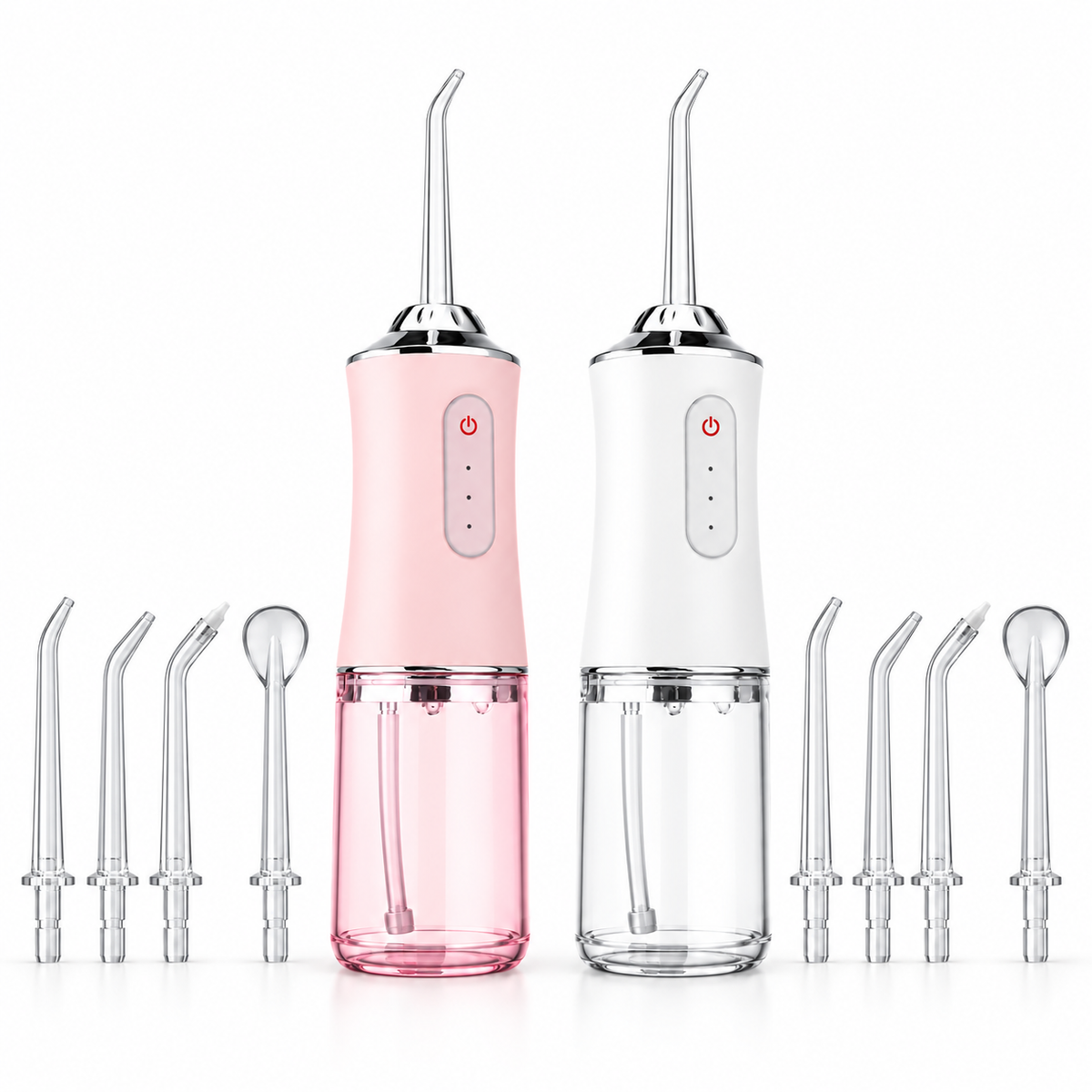 Pachet 2× Irigator Oral Profesional, Rezervor 220 ml, 4 Capete/Irigator – Curățare Interdentară și Anti-Tartru