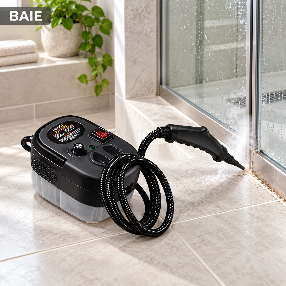 Aparat de Curățat cu Aburi HALEY HY-3932, 3500 W, Rezervor 1,2 L, 6 Trepte de Abur, Furtun 2 m