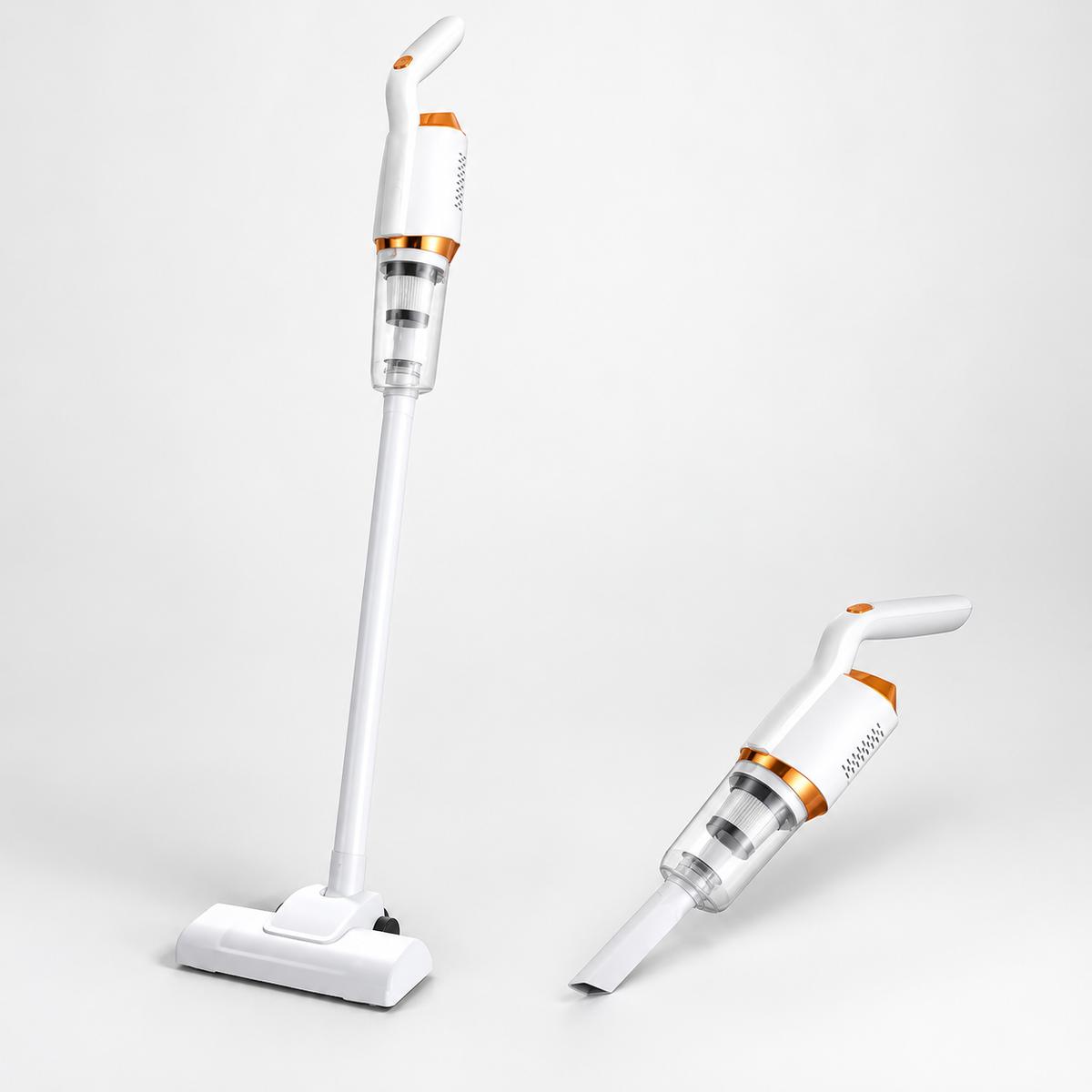 Aspirator 3 în 1 cu 4 capete interschimbabile – 120 W, alb, ABS