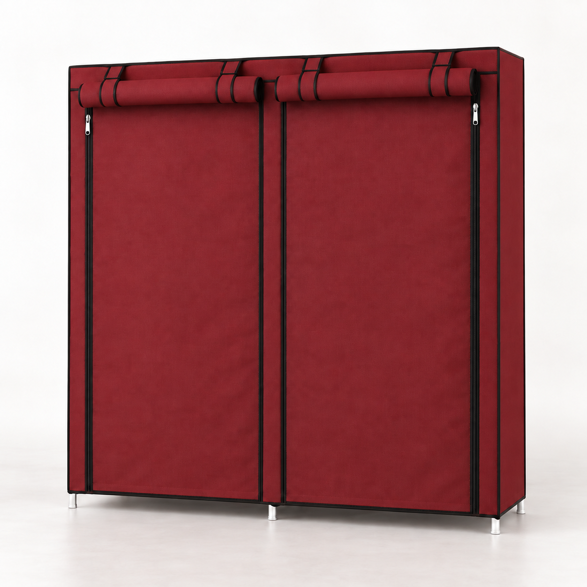 Dulap Textil Dublu pentru Încălțăminte, 12 Rafturi, Husă cu Fermoar, 118 × 30 × 120 cm