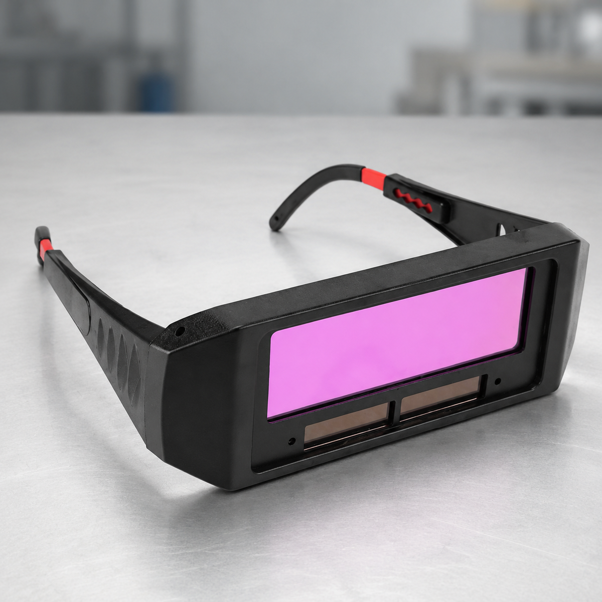 Ochelari protectie sudura cu filtru LCD auto-intunecare, curea si brate ajustabile
