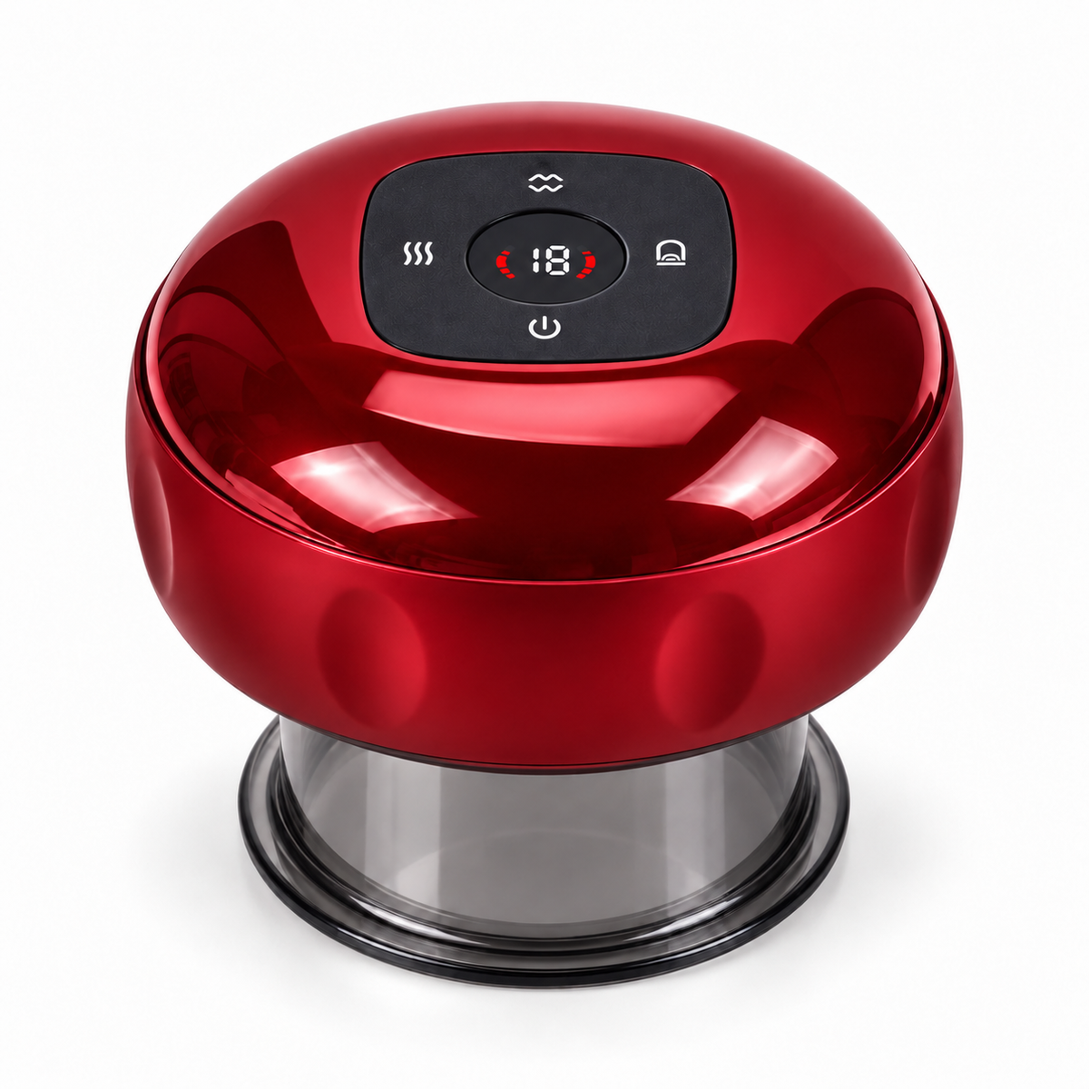 Aparat electric de masaj cu vacuum, 12 niveluri de intensitate, lumină roșie, tip ventuză