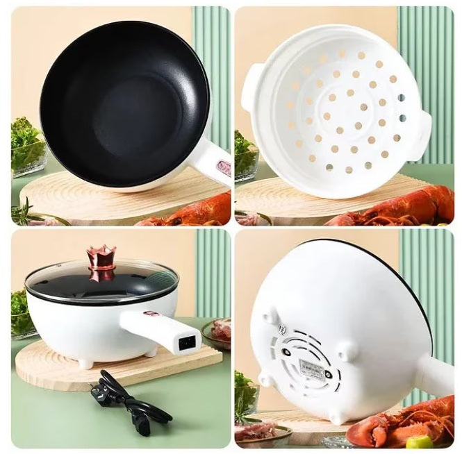 Tigaie electrică multifuncțională – gătit fără aragaz, cu capac