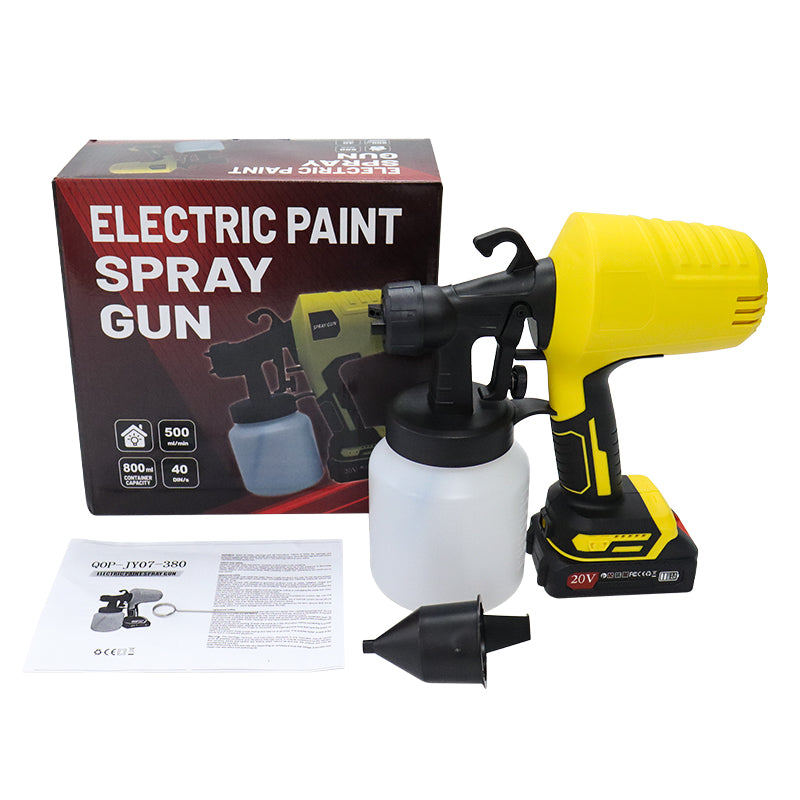 Pistol de Vopsit Portabil cu Baterie 20V – 3000 PSI Presiune Profesională, 800ml Container, Sistem HVLP fără Fir