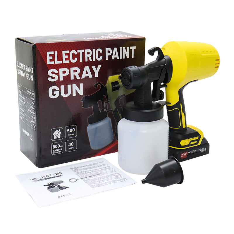 Pistol de Vopsit Portabil cu Baterie 20V – 3000 PSI Presiune Profesională, 800ml Container, Sistem HVLP fără Fir