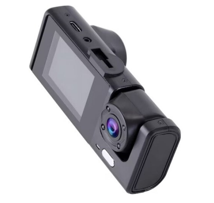 Camera auto tripla cu 3 lentile, inregistrare 1080P, viziune nocturna si senzor de soc